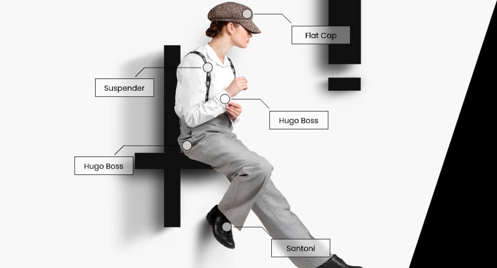 Annotated Peaky Blinders outfit